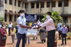 Distribution of Groceries -Act of Social responsibility-Mapusa ITI staff